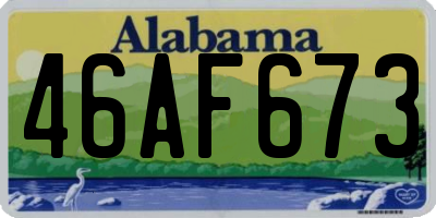 AL license plate 46AF673