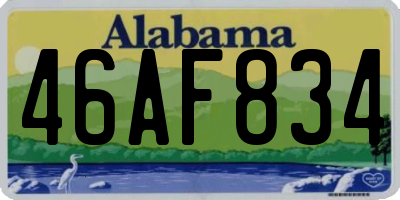 AL license plate 46AF834