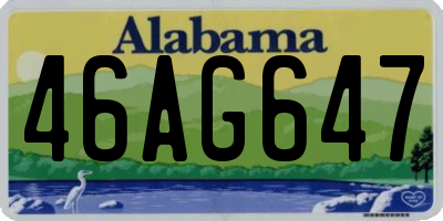 AL license plate 46AG647