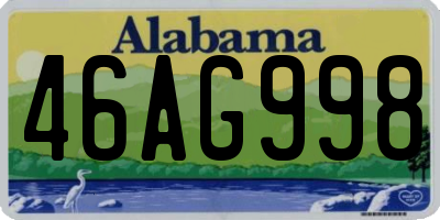 AL license plate 46AG998