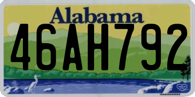 AL license plate 46AH792