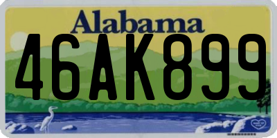 AL license plate 46AK899