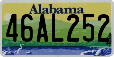 AL license plate 46AL252