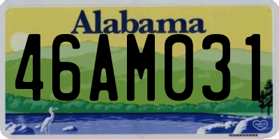 AL license plate 46AM031