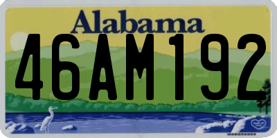 AL license plate 46AM192
