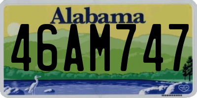 AL license plate 46AM747