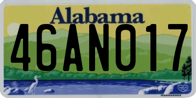 AL license plate 46AN017