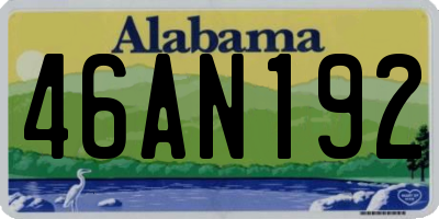 AL license plate 46AN192