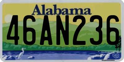 AL license plate 46AN236