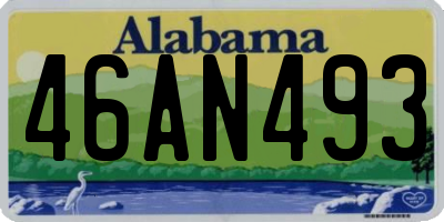 AL license plate 46AN493