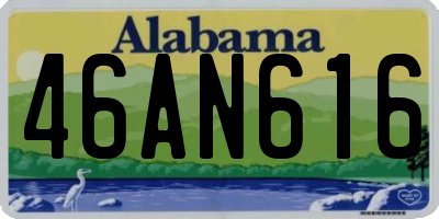 AL license plate 46AN616