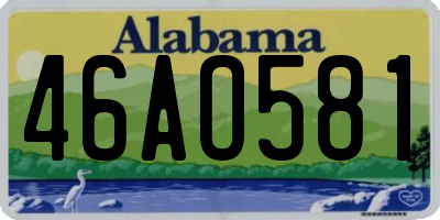 AL license plate 46AO581