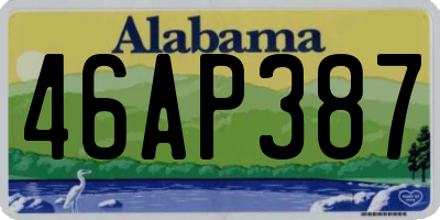 AL license plate 46AP387