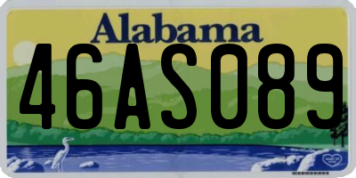 AL license plate 46AS089