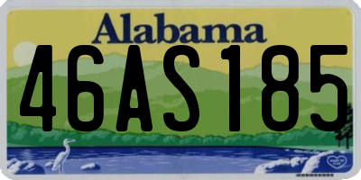 AL license plate 46AS185