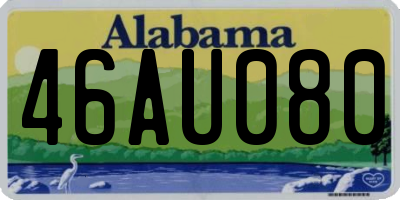 AL license plate 46AU080