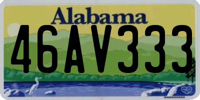 AL license plate 46AV333