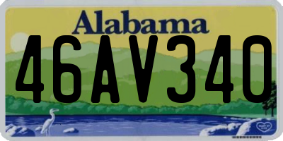 AL license plate 46AV340