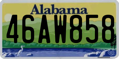AL license plate 46AW858