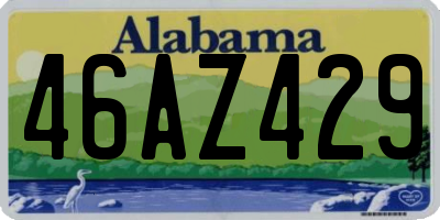 AL license plate 46AZ429