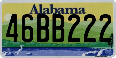 AL license plate 46BB222