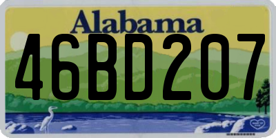 AL license plate 46BD207