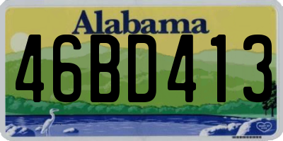 AL license plate 46BD413