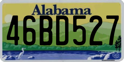AL license plate 46BD527