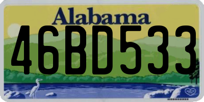 AL license plate 46BD533
