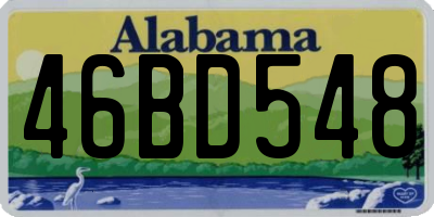 AL license plate 46BD548