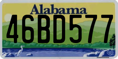 AL license plate 46BD577