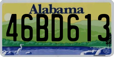 AL license plate 46BD613