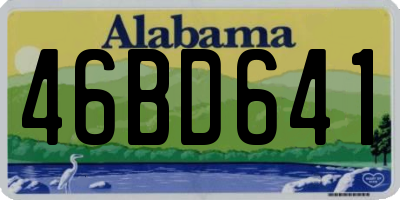 AL license plate 46BD641