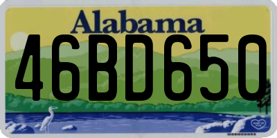 AL license plate 46BD650
