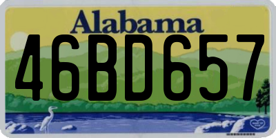 AL license plate 46BD657