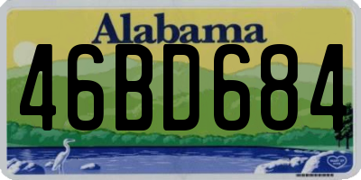 AL license plate 46BD684