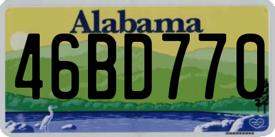 AL license plate 46BD770