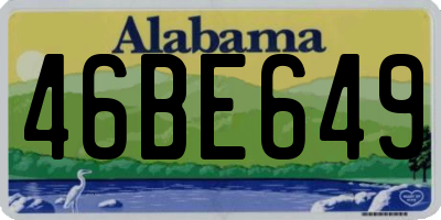 AL license plate 46BE649