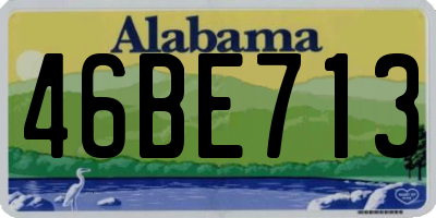 AL license plate 46BE713