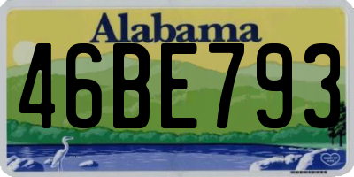 AL license plate 46BE793