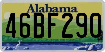 AL license plate 46BF290