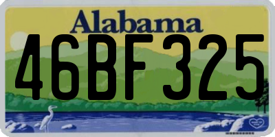 AL license plate 46BF325
