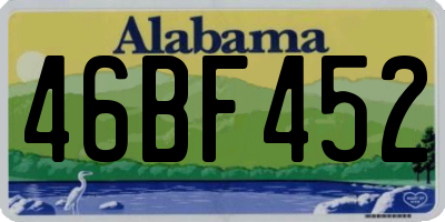 AL license plate 46BF452