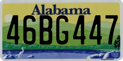 AL license plate 46BG447