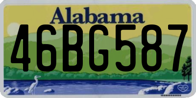 AL license plate 46BG587