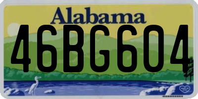 AL license plate 46BG604