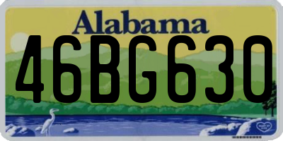AL license plate 46BG630
