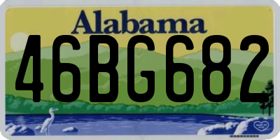 AL license plate 46BG682