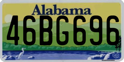 AL license plate 46BG696