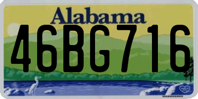AL license plate 46BG716